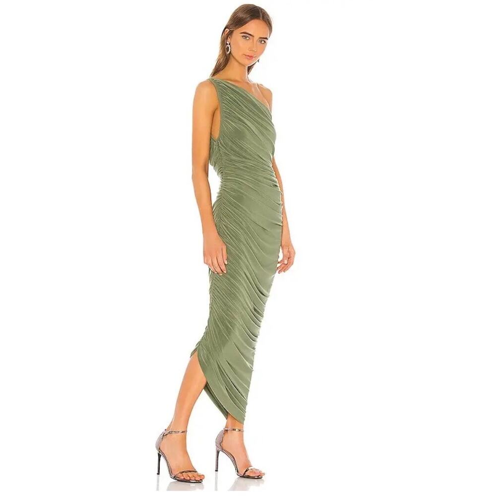 NEW Norma Kamali Diana Gown Celadon Green Size Small - Picture 2 of 7